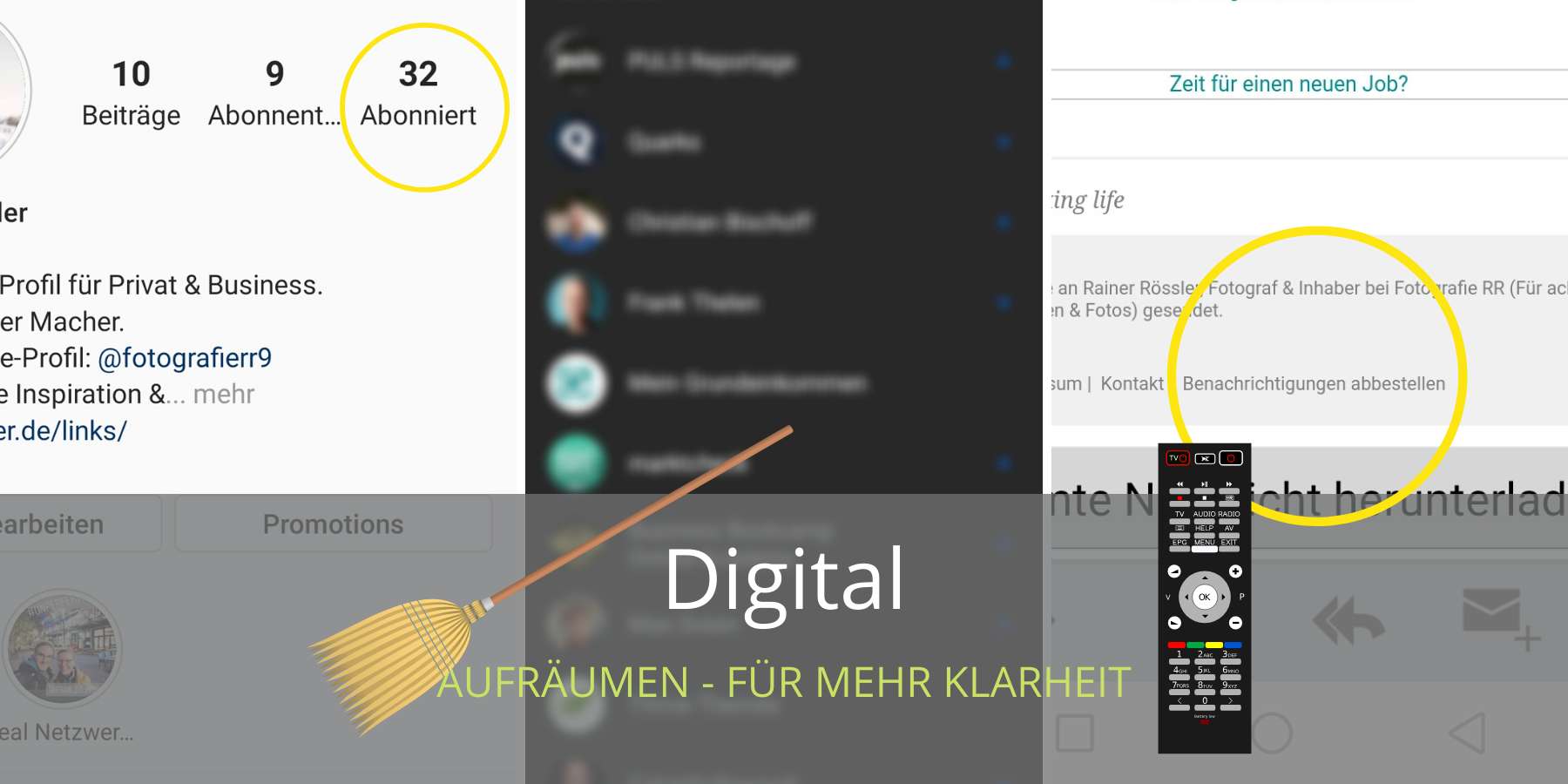 Titelbild Aufräumen Digital